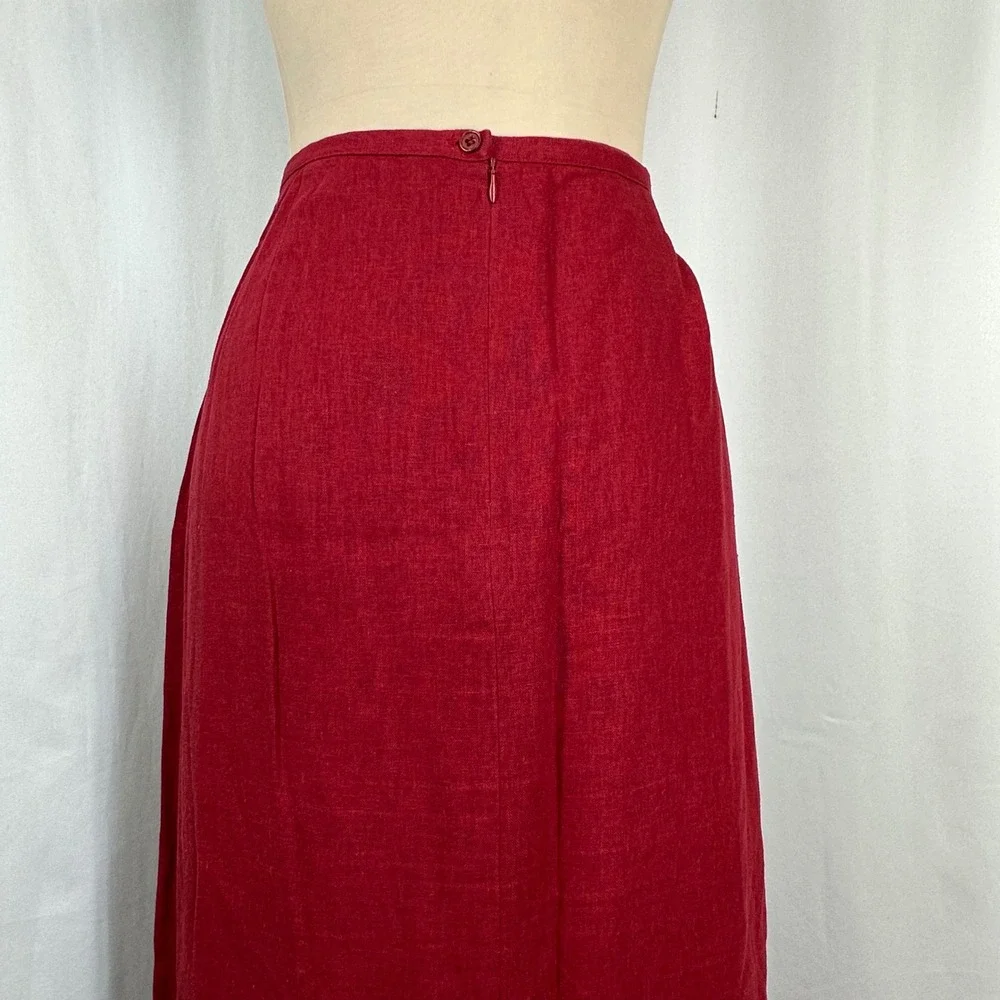 Vintage New York City Design Co Linen Blend Maxi Skirt Tagged 14 Fits 10/12